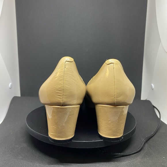 Me Too Beatrice-2 Tan Peep-Toe Flats with Bow EUC size 9.5M - Picture 4 of 10